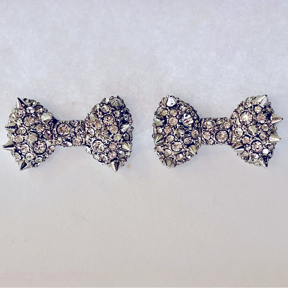 Betsey Johnson Spiked Rhinestone Earrings